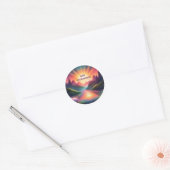 Nieuw begin T-shirt Ronde Sticker (Envelop)