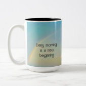 Nieuw begin tweekleurige koffiemok (Links)