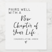 Nieuw Begin Verse Start Doel Bereiking Opwaarts Wijn Etiket (Enkel label)