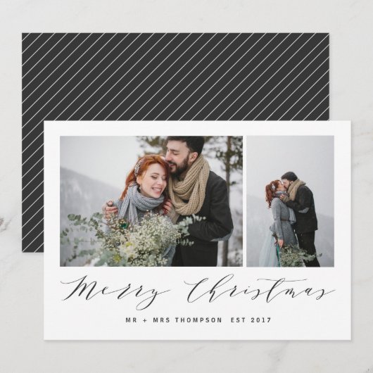 NIEUW BEGIN VROLIJK KERST FEESTDAGENKAART (Voorkant / Achterkant)