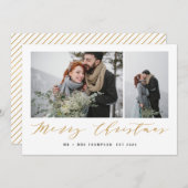 NIEUW BEGIN VROLIJK KERSTGOUD FEESTDAGENKAART (Voorkant / Achterkant)