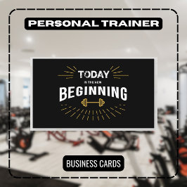 Nieuw Beginning Gym Fitness Professionele training Visitekaartje