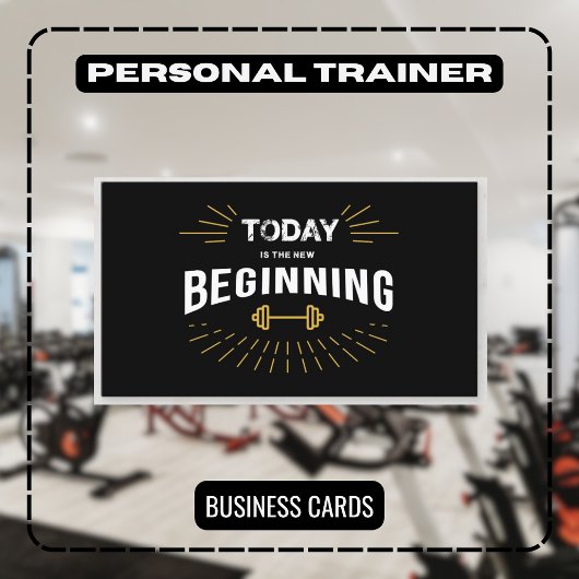 Nieuw Beginning Gym Fitness Professionele training Visitekaartje