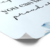 Nieuw Beginnings Blauw Bloemen Motivatie Poster (Hoek)