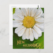 Nieuw Beginnings - Daisy flower power Briefkaart (Voorkant / Achterkant)