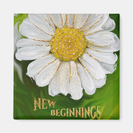 Nieuw Beginnings - Daisy flower power Magneet