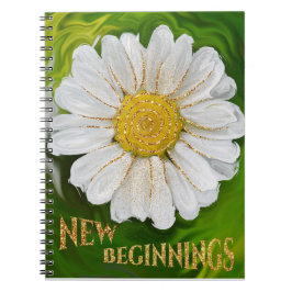 Nieuw Beginnings - Daisy flower power Notitieboek