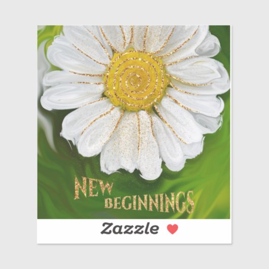 Nieuw Beginnings - Daisy flower power Sticker (Vel)