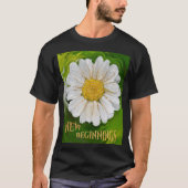 Nieuw Beginnings - Daisy flower power T-shirt (Voorkant)