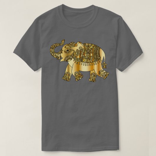 Nieuw beginnings Golden Elephant-ontwerp T-shirt (Design voorkant)