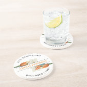 Nieuw Beginnings Retro Witte Lelie Bloemen Pensioe Zandsteen Onderzetter (Zijkant)