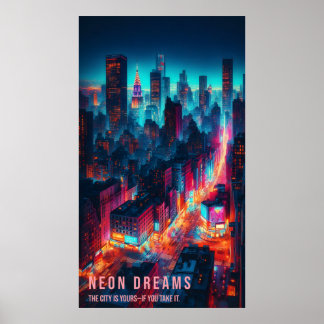 Nieuw bericht bij Neon Dreams - Night City Poster
