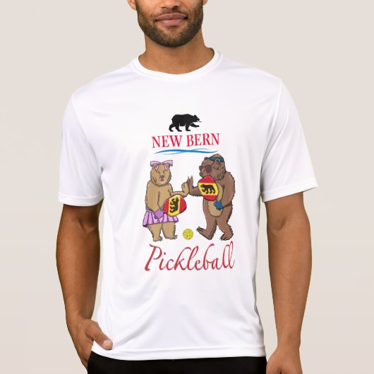 Nieuw Bern Beren spelen Pickleball T-shirt (Voorkant)