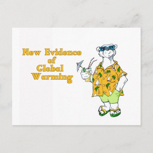 Nieuw bewijs van opwarming van de aarde briefkaart (Voorkant)