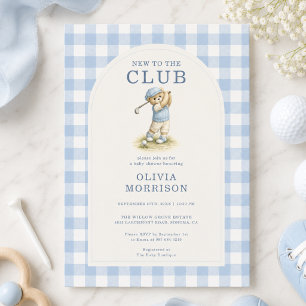 Nieuw bij Club Golf Beer Blauwe Jongens Baby Showe Kaart