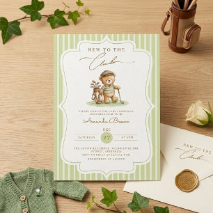 Nieuw bij Club Little Putter onderweg Baby Shower Kaart