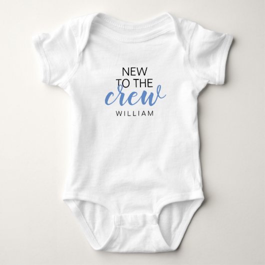 Nieuw Bij De Bemanning Blauw Romper (Voorkant)