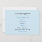 Nieuw bij de bemanningsfoto Schattige Elephant Bab Aankondiging (Achterkant)