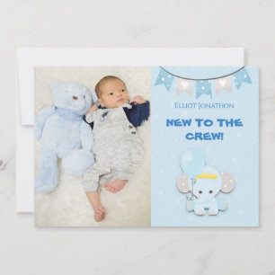 Nieuw bij de bemanningsfoto Schattige Elephant Bab Aankondiging
