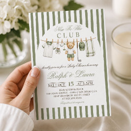 Nieuw Bij De Club Baby Shower Kaart