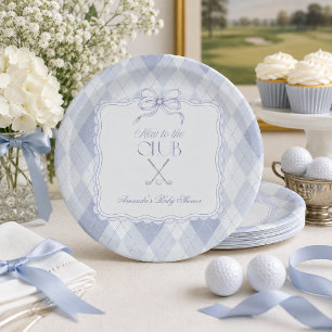 Nieuw bij de Club Blue Boy Golf Baby Shower Decor Papieren Bordje