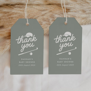 Nieuw bij de Club Golf Baby Shower Cadeaulabel