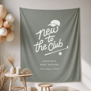 Nieuw bij de Club Golf Baby Shower Welkom Wandkleed
