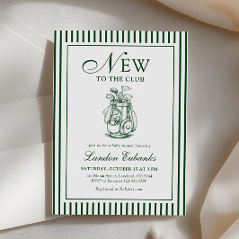 Nieuw bij de Club Golf Jongen Baby Borrel Kaart