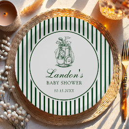 Nieuw bij de Club Golf Jongen Baby Borrel Papieren Bordje