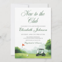 Nieuw bij de Club Golf Moderne Baby Shower QR Code