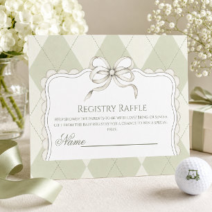 Nieuw Bij De Club Groen Golf Baby Shower Cadeau Li Informatiekaartje