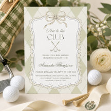 Nieuw bij de Club Sage Groene Golf Baby Shower