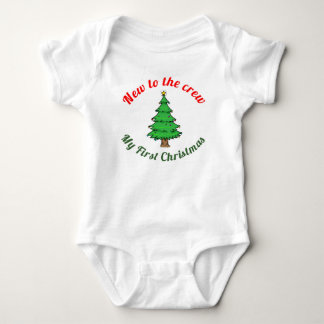 Nieuw bij de crew Eerste Kerstoutfit baby Romper