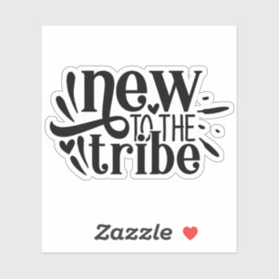 Nieuw bij de stam, nieuwe baby geboren sticker