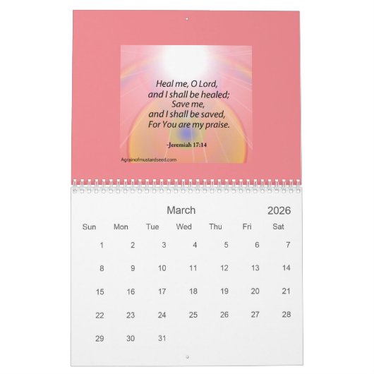 NIEUW! Bijbelverzen Kalender (Mar 2026)