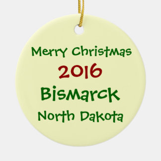 NIEUW BISMARCK NORTH DAKOTA CHRISTMAS ORNAMENT 201