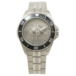 Nieuw Bitcoin Zwart & Roestvrij staal Oversized ho Horloge
