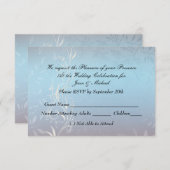 Nieuw Blauw Huwelijk RSVP (Voorkant / Achterkant)