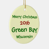NIEUW BLAY WISCONSIN CHRISTMAS-ORNAMENT VAN GREEN  KERAMISCH ORNAMENT (Rechts)