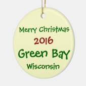 NIEUW BLAY WISCONSIN CHRISTMAS-ORNAMENT VAN GREEN  KERAMISCH ORNAMENT (Links)