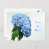 Nieuw Blue Hydrangea Wedding Save the Date Briefka Aankondigingskaart (Voorkant / Achterkant)