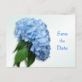 Nieuw Blue Hydrangea Wedding Save the Date Briefka Aankondigingskaart (Voorkant)