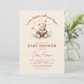 Nieuw boek begint met Baby shower Teddy Bear Boy Kaart (Staand voorkant)