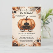 Nieuw Boerderij Roze Blauwe Herfst Meisje Pompoen  Kaart (Staand voorkant)