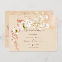 NIEUW! Boho Bloemen Huwelijk Data Opslaan