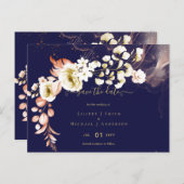 NIEUW! Boho Floral Wedding Save Dates Briefkaart (Voorkant / Achterkant)