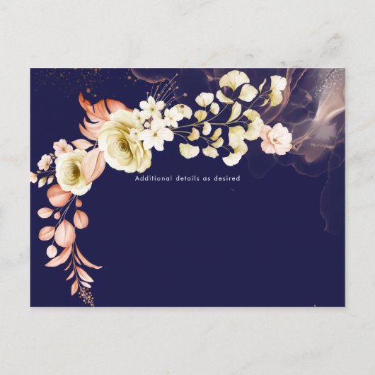 NIEUW! Boho Floral Wedding Save Dates Briefkaart (Achterkant)