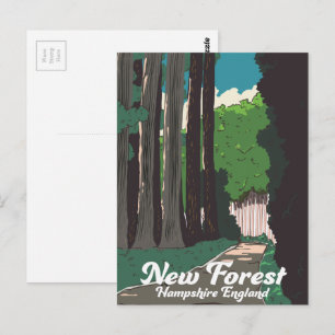 Nieuw bos Hampshire Engeland Briefkaart