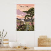Nieuw bos nationaal park reisposter poster (Keuken)