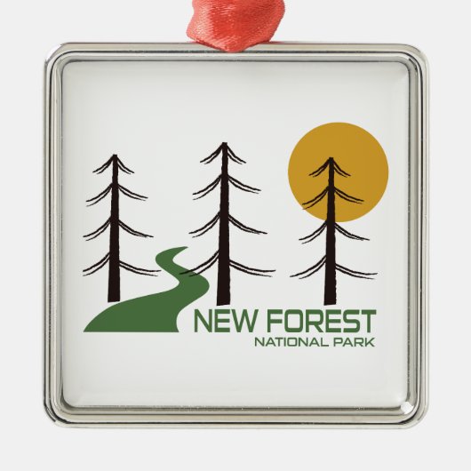 Nieuw bos National Park Trail Metalen Ornament (Voorkant)
